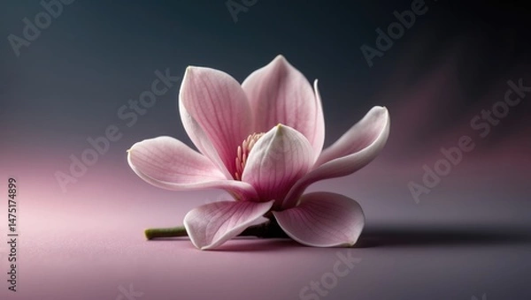 Obraz Magnolia Bloom Valentine's Card with Gradient Background