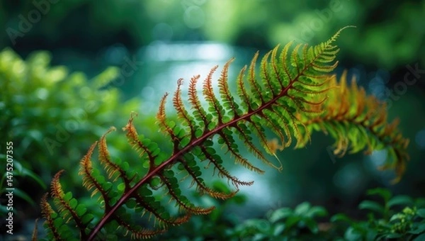 Fototapeta Nature's Golden Section: Fern and Its Series