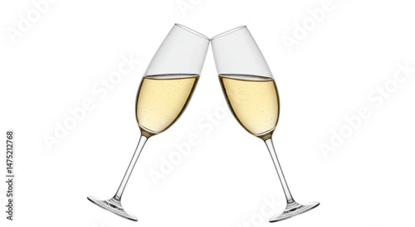 Obraz Isolated Champagne Glasses Toasting