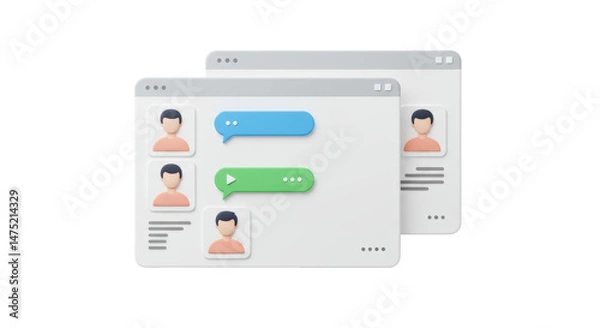 Fototapeta Isolated Chat Screen