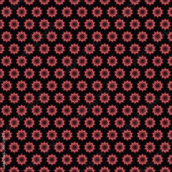 Fototapeta Vector geometric pattern with flower. Modern stylish abstract background.
