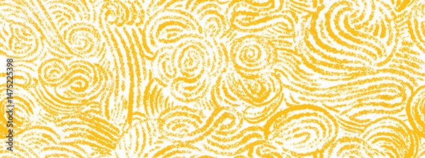 Fototapeta Pasta, spaghetti chalk endless vector pattern. Bg