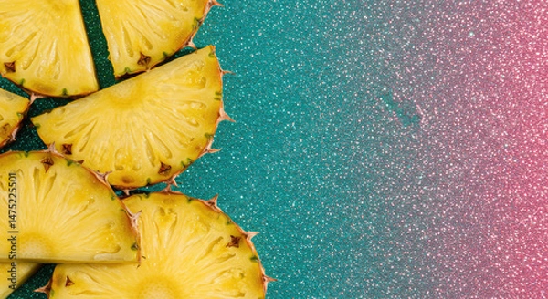 Obraz Sweet juicy pineapples summer vibes tropical delight perfect for your design projects