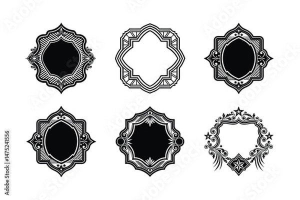 Fototapeta Retro Geometric Frame Badge Collection
