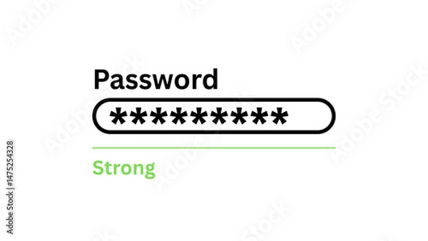 Fototapeta strong password vector illustration