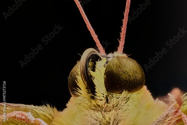 Obraz cabeza de mariposa aumentada en 4 veces 