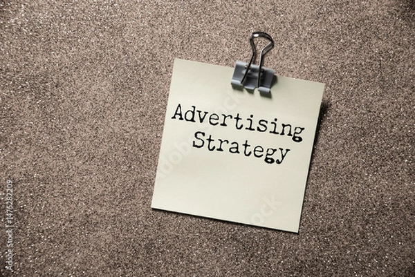 Obraz advertising  strategy text and business concept