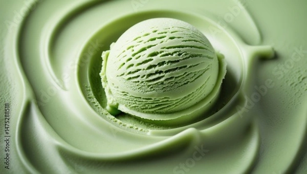 Fototapeta Macro texture of pistachio ice cream for creative use