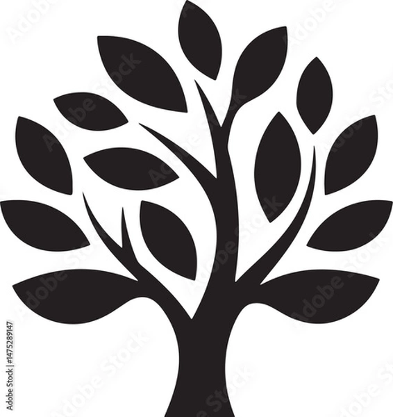 Fototapeta vector tree logo silhouette