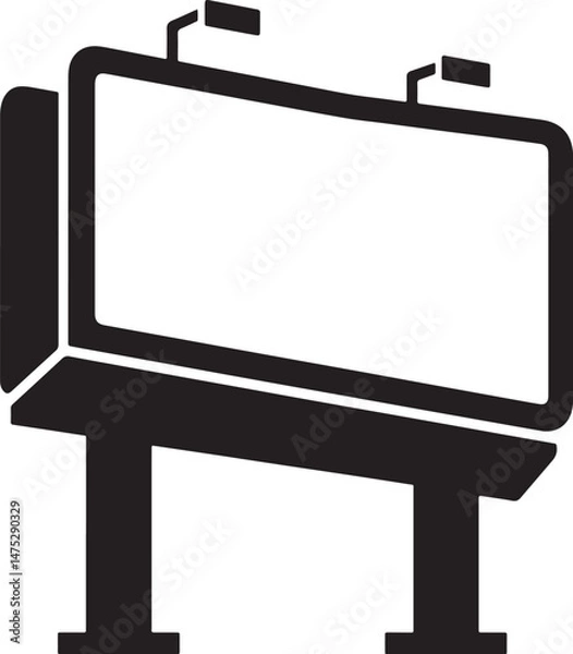 Fototapeta blank billboard isolated silhouette 