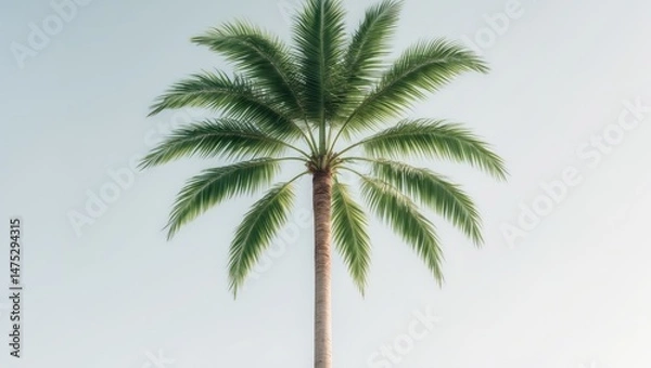 Fototapeta Lush Sugar Palm Isolated on White Background for Design