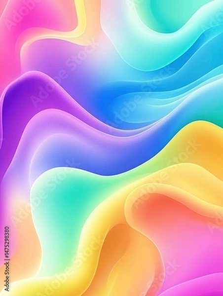 Obraz Abstract Colorful Fluid Shapes Wallpaper