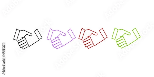 Obraz Human Machine Interaction icon set. 