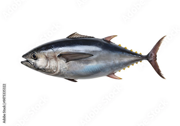 Fototapeta Tuna fish isolated on a white background
