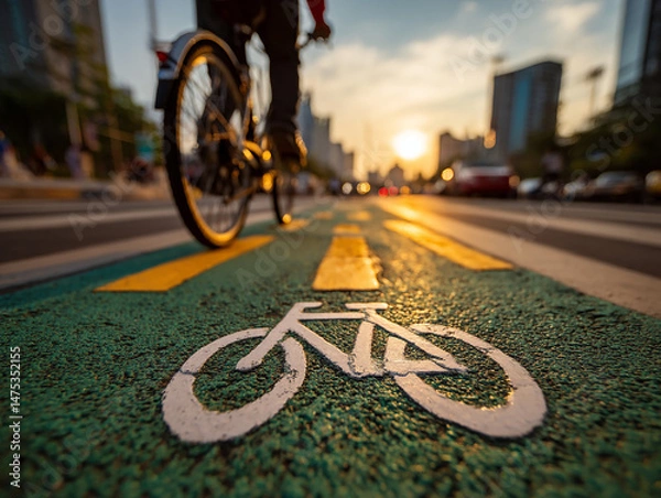 Obraz piste cyclable - IA Generated