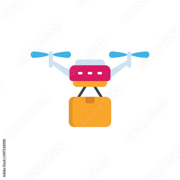 Fototapeta Drone Delivery Vector icon