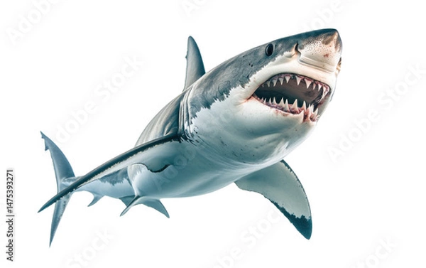 Obraz Shark is swimming in the ocean isolated on white or transparent background