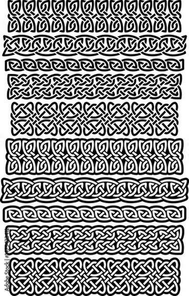 Fototapeta Celtic Knot Vector Borders Set