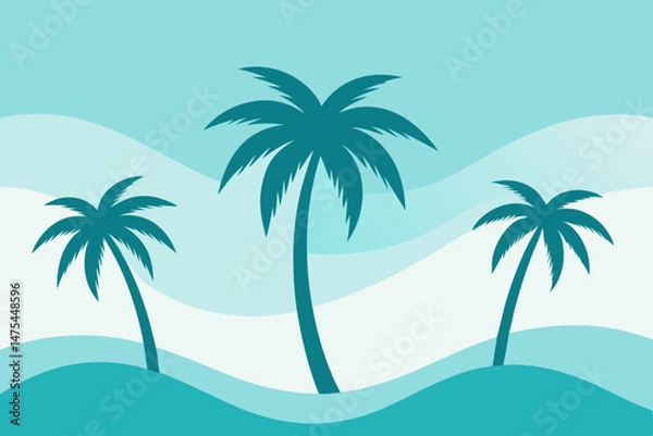 Obraz palm tree on the beach