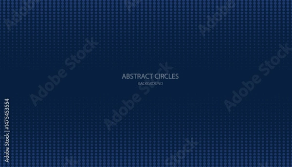 Fototapeta Halftone dot pattern on dark or navy blue background. Luxury abstract paper pattern for business cards, brochures, posters. Art & Illustration