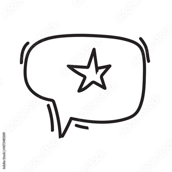 Obraz speech bubbles. Speak bubble text. Cute hand drown. element for prints, cards, invitation, flyer and poster.