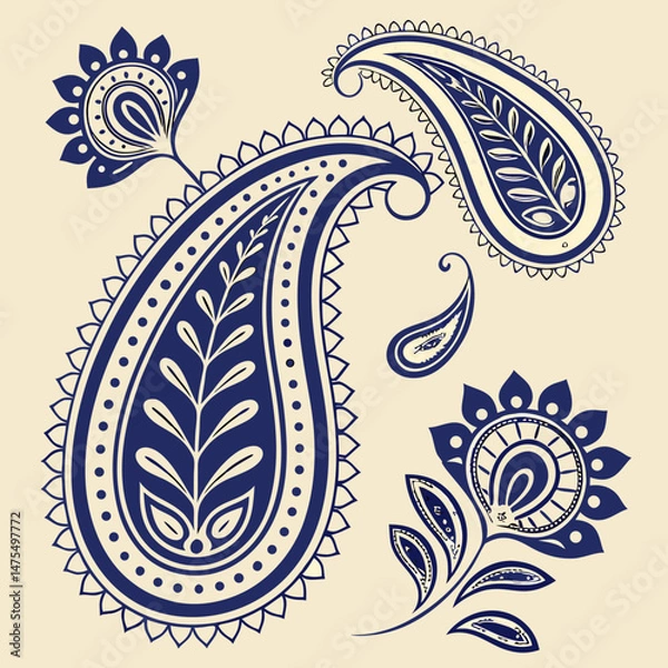 Obraz paisley design element
