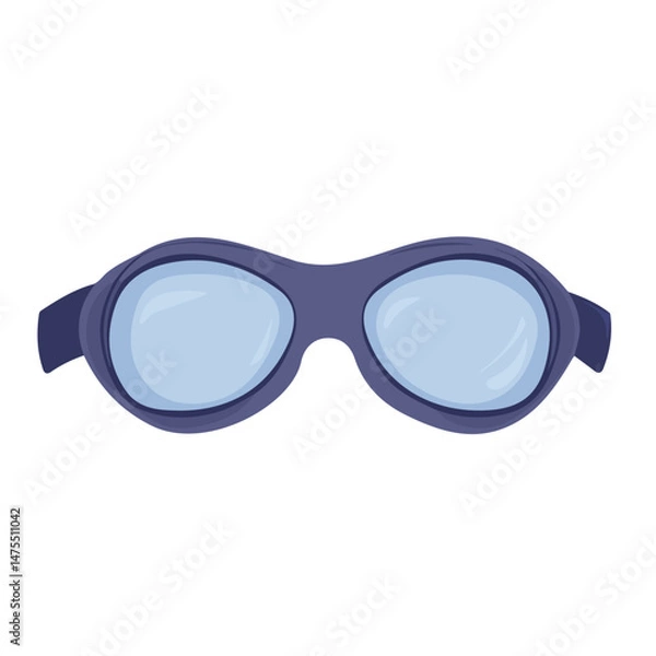 Fototapeta Sleeping Mask 2D flat vector illustration, isolated on a white background.