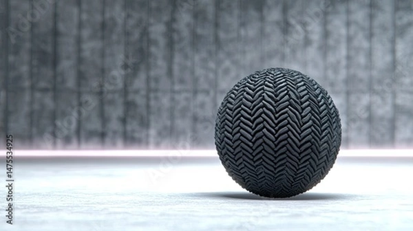 Fototapeta Herringbone Sphere with Abstract Texture.
