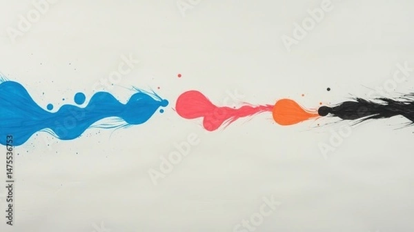 Fototapeta Colorful Ink Explosions Abstract Art.