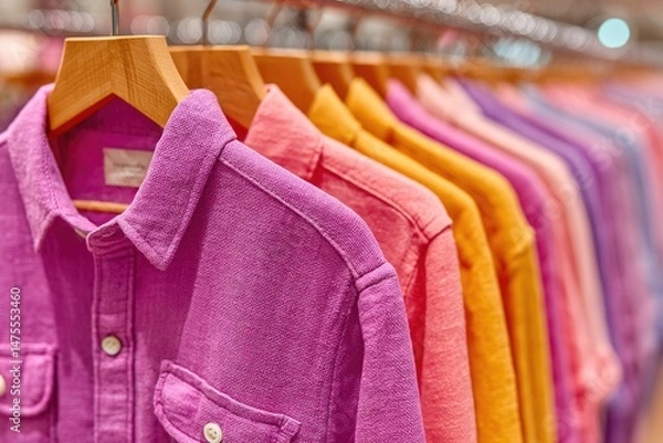 Obraz Colorful Garments in Gentle Amber and Pink Hues