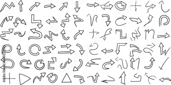 Obraz This image showcases a hand drawn doodle alphabet, a collection of sketched letters forming a unique font and design element