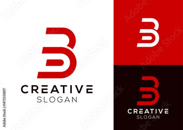 Fototapeta BD logo. Initial BD abstract logo design clean and modern