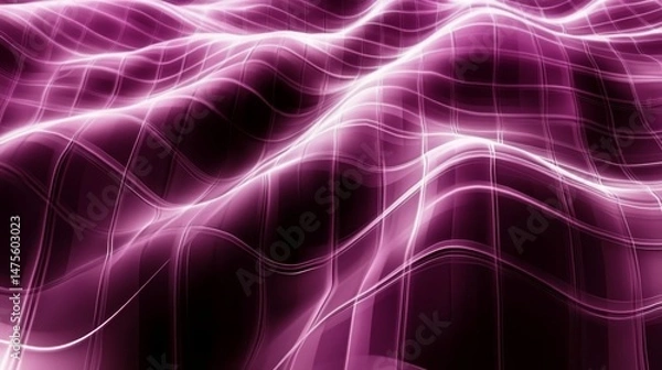 Obraz pink purple light line wave flow abstract futuristic innovative background 