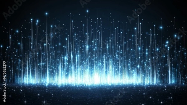 Obraz Abstract Glowing Lines Digital Art