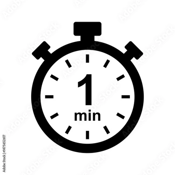 Obraz Stopwatch icon. 1 min timer