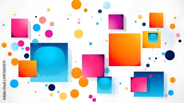 Fototapeta Vibrant Color Square Graphic Abstract Background for Creative Projects