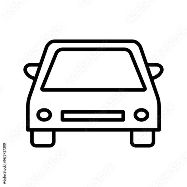 Fototapeta Car icon on white background