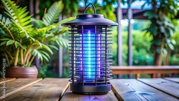 Obraz Electric Mosquito Trap with UV Light Attraction, outdoor decoration, bug zapper