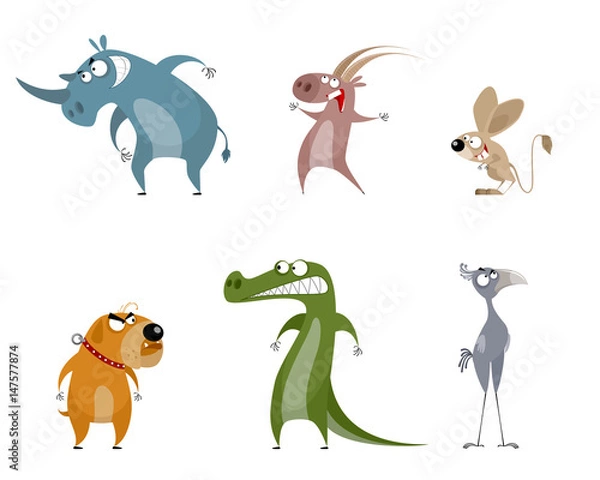 Obraz Six funny animals