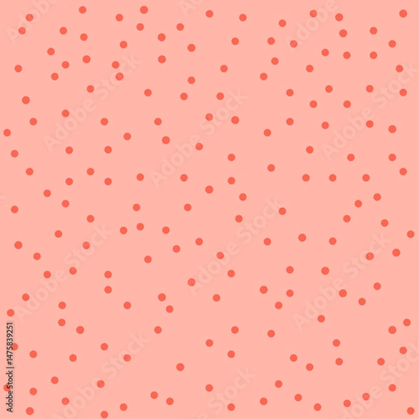 Fototapeta Pattern illustration with red dots.