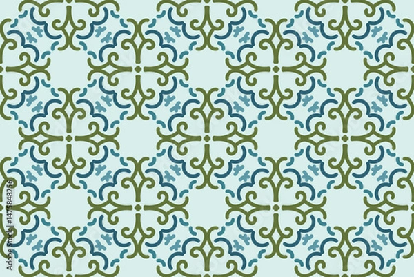 Obraz Abstract seamless arabian style pattern vector background