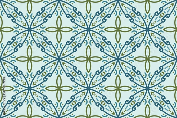 Obraz Abstract seamless arabian style pattern vector background