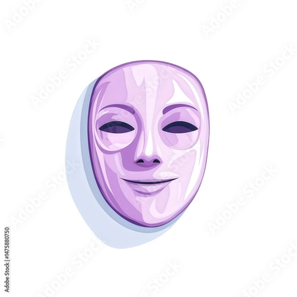 Fototapeta Abstract Concept of Expression with a Stylized Smiling Face Mask Design