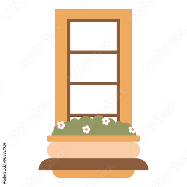 Fototapeta window transparent background element