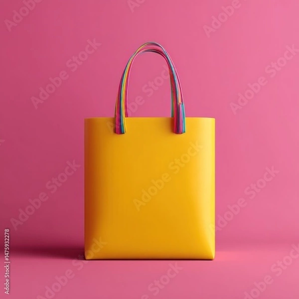 Fototapeta 3D rendered cartoon framed art mockup with open area for showcasing your custom artwork.