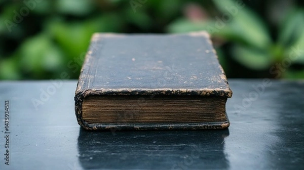 Fototapeta Antique book on dark surface