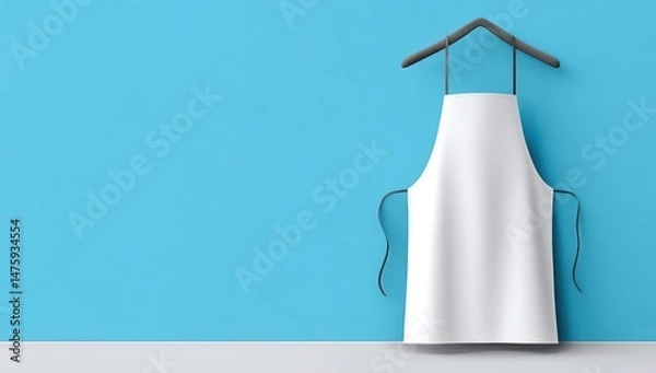 Fototapeta 3D cartoon apron mockup featuring a blank area to insert your custom branding and design.