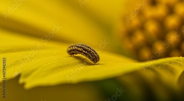 Obraz Macro Photography: Tiny Seed on Yellow Petal