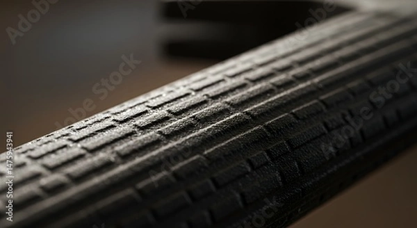 Obraz Close-up of Textured Black Surface, Detailed Pattern,  High-Resolution Image
