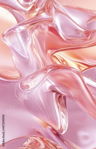 Fototapeta Holographic Abstract 3D Background – Luxury Fluid Crystal Design